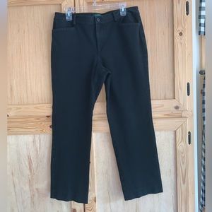 Lauren Ralph Lauren “Catlin” black denim jean chino pants size 12